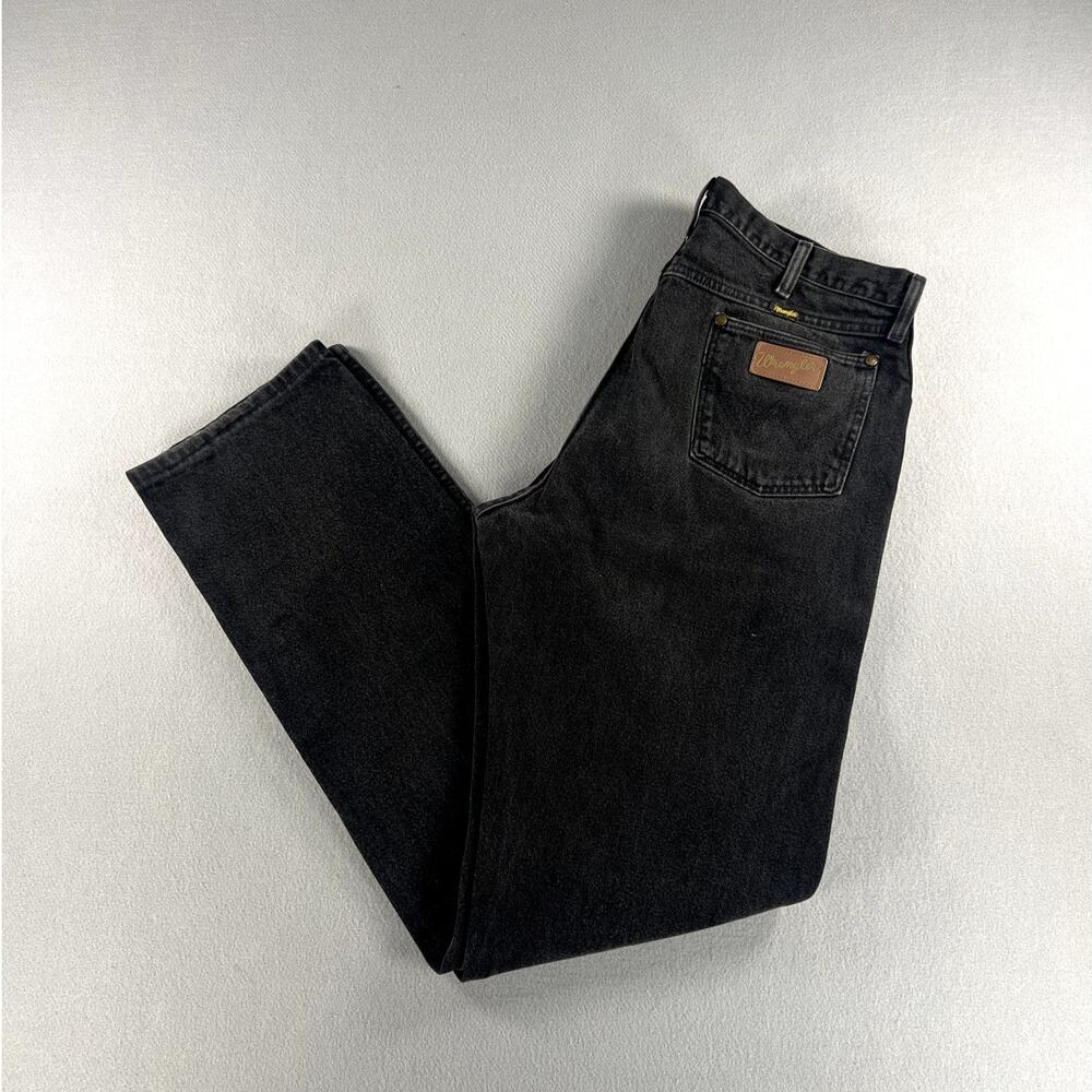 VTG 90s Wrangler Men's Cowboy Cut Original Fit Black Made in USA Jean (36x36)
